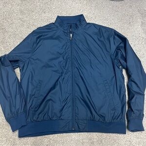 Peter Millar Jacket Mens XXL 2XL Blue Midnight Austin Golf Lightweight Full Zip